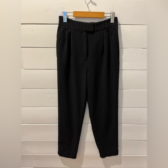 🖤 Dynamite Black Pinstripe Trousers – Size P/S - Picture 8 of 9